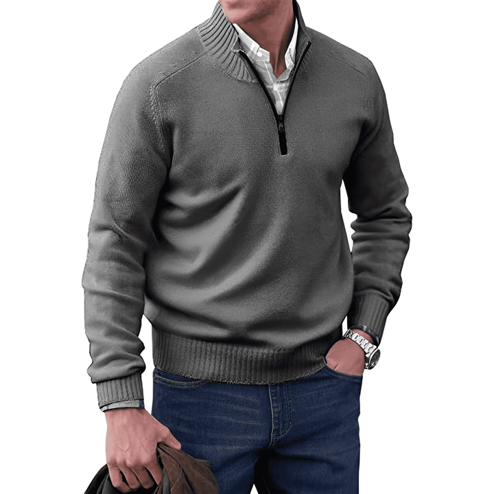 Marvin™ Cashmere Quarter Zip Sweater