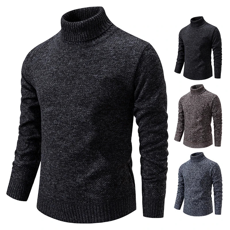 Evan | Thin Velvet Turtleneck Sweater